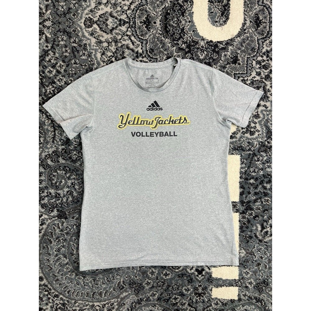 Womens Adidas Georgia Tech Yellow Jackets Volley ball Tshirt Size Large Gray